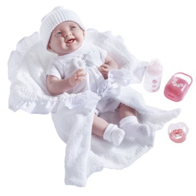 JC Toys La Newborn 15.5" Soft Body Baby Doll Gift Set Deluxe Boutique - White Outfit   568348013